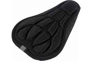 MGIA Tech Bicyle Saddle cover, 3D Silicone Gel Bicyle Seat Cover with Anti-slip & Dust Resistant Cover,Black