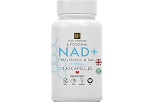 METASUPERFOODS NAD+ with Resveratrol & TMG 2000mg | 120 Capsules High Strength NAD Anti-Ageing | Boost Metabolism Antioxidant Cell Repair NADH | Liposomal Max Absorption, Vegan | UK Company