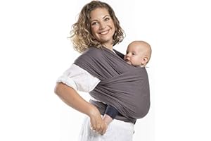 Fular Elástico Portabebé Ergonómico Boba Wrap (Dark Grey)