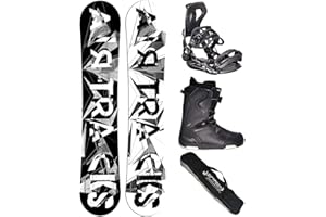 AIRTRACKS Snowboard Set (Paquete Completo) Tabla BWF Extra Wide (Hombre)+Fijaciones Master+Botas+SB Bolsa Nuevo 155 159 161 165 168 171