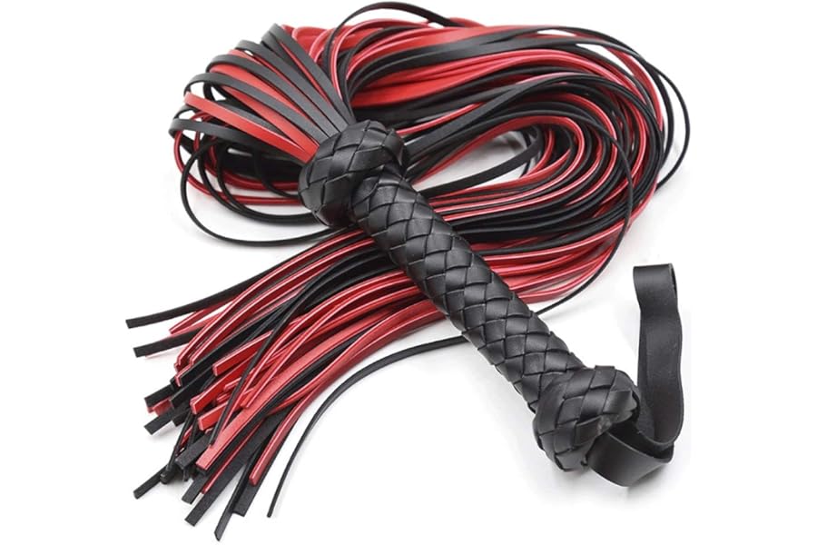 ZBZYXA Star Power Loud Crack Leather Bullwhip Cat Whip Clothing Accessories Imitation Leather Short Horse Riding Crop wand T-shirt Trousers