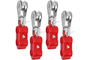 JCRWXP 4 Piezas Poleas con Rodamientos de Bolas, Disponible con Cable de 10 mm Cable de Acero de la Polea de Desviación, Giratoria de 360 ​​Grados Poleas para Cuerda, para Transporte de Cables