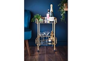 Matchless Elegant Style Tromso Drinks Trolley - Gold