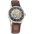 Titan Mechanical Analog Blue Dial Men's Watch 90110WL02/NN90110WL02/NP90110WL01 Genuine Leather, Brown Strap