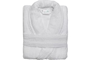 Umbrella Outdoors Premium Cotton Terry Toweling Bathrobe - Unisex Spa & Hotel Quality Gown, Extra Soft & Absorbent Thick Towel Bathrobes for Men & Women Towel