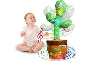 Shopos Tanzender Sprechender Kaktus ORIGINAL DEUTSCHE Version | Kinderlieder | Sicheres Spielzeug für Kleinkinder | Singender Kaktus Spielzeug Nachsprechen | Plüschtier | Kinder Geschenk