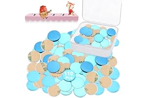 DEVENIRRICHE 110 Stück Metallplättchen Selbstklebend für Toniefiguren, 15x0.3mm Runden Metall Platte, Edelstahl Metallplättchen Selbstklebend mit Klebesockel, Dekoriere das Kinderzimmer mit Tonie Figuren