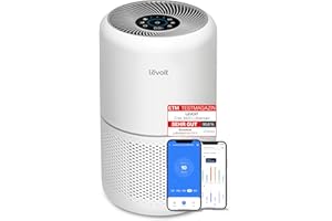 ‎LEVOIT LEVOIT Luftreiniger mit HEPA Luftfilter gegen 99,97 Prozent Schimmel Staub Pollen Tierhaare, Luftqualitäts-Feedback und Auto-Modus, CADR 240m³/h für Raucherzimmer, Air Purifier 22dB Schlafmodus Timer
