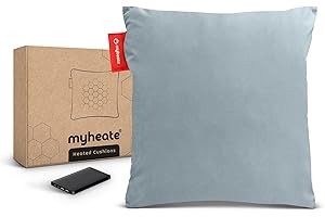‎MYHEATE Myheate Heizkissen Kabellos, Wärmekissen Elektrisch mit Akku, USB Wiederaufladbar, Infrarot Technologie, Heizkissen Rücken mit 3 Heizstufen, Samt