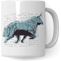 Bulle Und Bär Tasse Für Investoren – Kaffeetasse Mit Bullenmarkt- Und Bärenmarkt-Motiv, Spülmaschinenfest, Beidseitig Bedruckt, 330 Ml