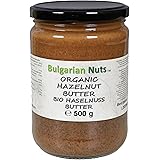 500 g Burro di Nocciola Bio 100% di noccioli integrale, Senza - Glutine, Emulsionanti, Olio di palma, Zucchero, conservanti, 