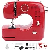 Mini Electric Sewing Machine, 16 Stitches Multifunctional Household Sewing Machine with Double Needle, Portable Sewing Set fo