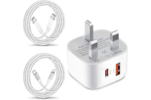 KCGRAPE 25W iPad Charger,USB C Charger Plug and Cable for Apple iPad Pro 12.9 11 10.2 9.7,iPad Air 2 3 4 5,iPad 2020 2021 2022 2024,iPad Mini 2 3/4/5/6,iPhone 15 16 14 13 12 Pro Max/MacBook Pro Adapter