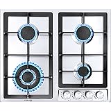 Gasland Chef GH60SF 60cm Inossidabile Fornello a Gas 4, da Incasso Cottura a Gas,Portatile Cucinando 4 Fuochi