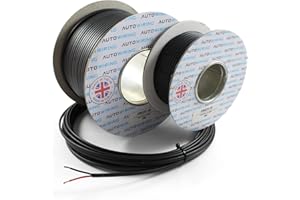 AUTOWIRING Automotive Flat Twin - Cavo a 2 nuclei, 12 V, 24 V, sottile da 16,5 A, 1 mm² 18 AWG, 10/30/50/100 m (bobina da 10 m)