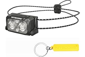 Lampe frontale Nitecore NU25 MCT 400 lumens ultra-légère avec températures de couleur multiples pour extérieur, rechargeable par USB-C, lampe frontale avec sangle ultra-légère (sangle frontale