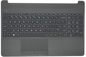 Jxjslp Replacement Upper Case Palmrest for HP 15-DW 250 255 G8 250 255 G9 Series Laptop Top Cover Non-Backlit Keyboard Assembly US Layout M31099-001 Black
