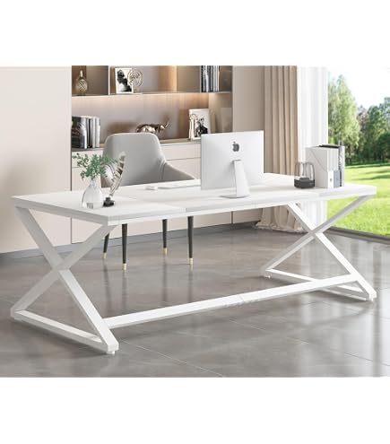 SUPRA Scrivania Metallo Bianco Sablé laminato Marmo Bianco Fiorentino Dimensioni 120x60xh 75cm | Pezzani srl | : Tavoli Consolle