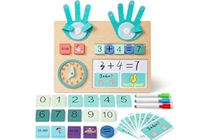 Atoylink Montessori Juguetes de Madera, Juegos Matematicos para Contar, Primaria Temprano Matemáticas Aprender, Juguetes Educativos para Niños 3 4 5 6 7 8 Años