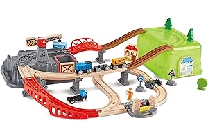 Hape- Juego de Bloques de Tren de Ciudad (Toynamics E3764)