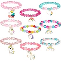Braccialetto con unicorno, in argento Sterling 925, per ragazze, con unicorno, con zirconia cubica rosa, regalo per donne, bambini, figlia, 17 7 cm, Zirconia cubica, Zirconia cubica