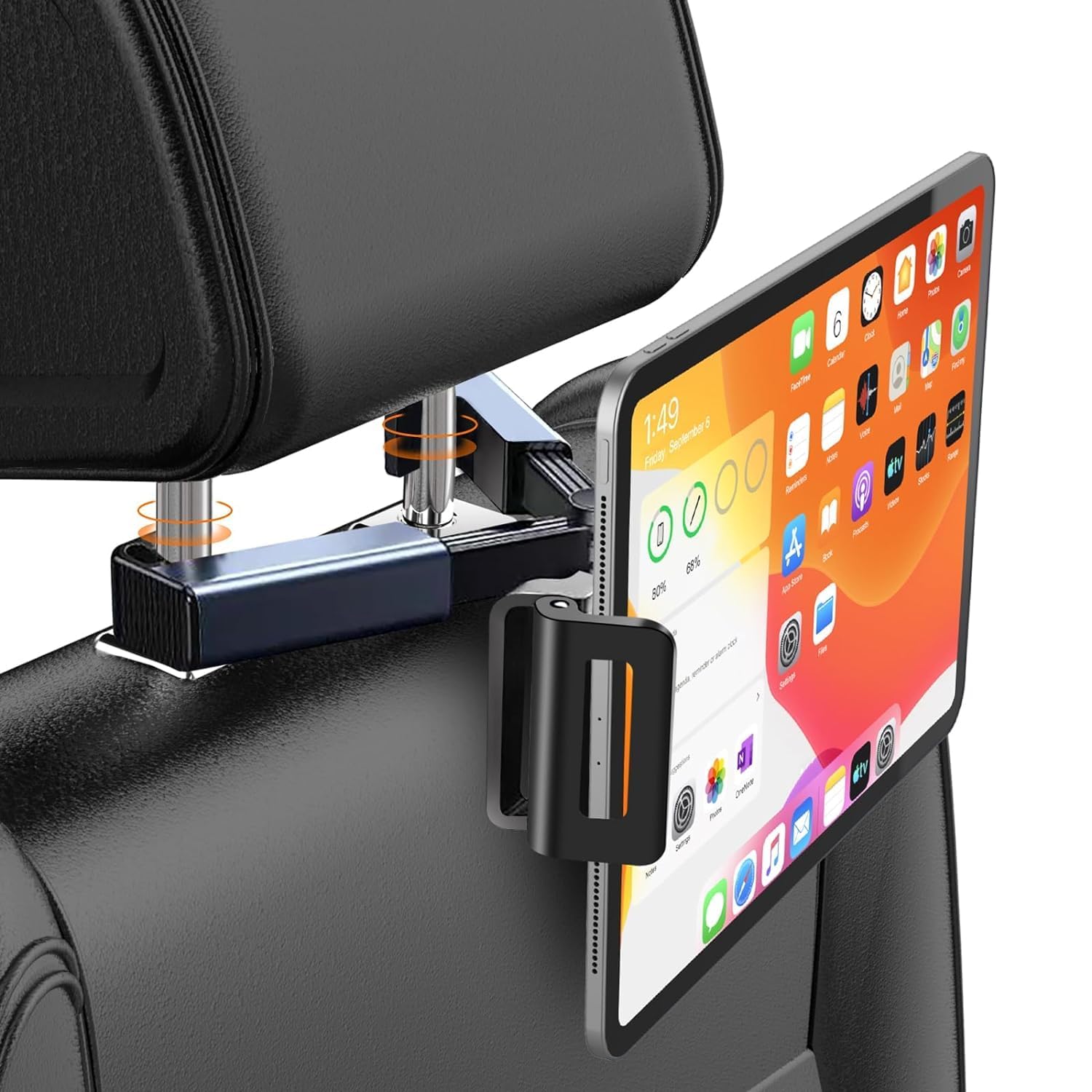 HOLD UP Tablet Holder for Car,ipad Car Holder Back Seat Fits for 5.5-11 Inch Screen Phone/Tablet/ipad Headrest Tablet Holder with 360°Rotating Adjustable Road Trip Essentials for Kid