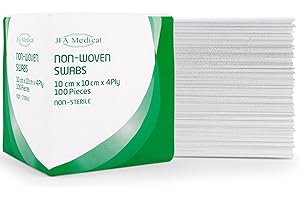 JFA Medical Lot de 100 compresses de gaze non tissées de qualité supérieure 10 x 10 cm