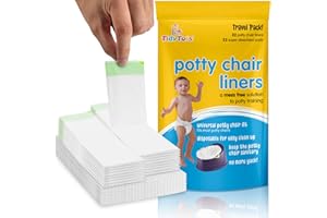 TIDY TOTS TidyTots – Sacs jetables pour pot pour bébé - Pack de voyage grand format - 32 sacs et 32 lingettes super-absorbantes