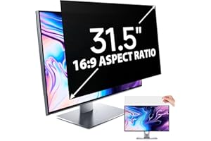 IPROKKO 31.5 Inch Computer Privacy Screen Filter for 16:9 Aspect Ratio, Anti Blue Light Glare Removable Screen Protective Film
