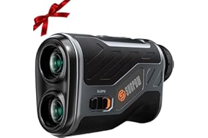 SUNPOW Golf Rangefinder with Slope, 1200/1000 Yards, 7X Magnification High Precision Laser Range Finder for Golfing/Hunting, Flag Pole Locking Vibration, Rechargeable Range Finders