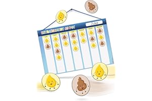 LIKARTO® Apprentissage de la propreté pour enfants – Tableau magnétique Montessori avec 60 aimants avec cordon – Tableau apprentissage propreté