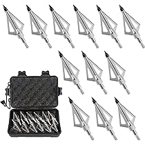 ZSHJGJR 6pcs Punte Per Freccia Da Caccia 100Grains Broadheads Di - Foto 8