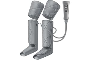RENPHO Massaggiatore Gambe a Compressione d’Aria per il Massaggio e Il Rilassamento dei Piedi Polpacci e Cosce con Telecomando 6 Modalità 4 Intensità, Aiuta ad Alleviare Gonfiore e Dolori da Edema