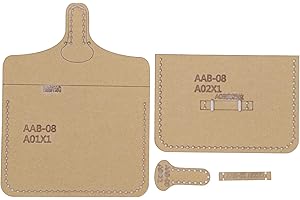 Agatige Lederschablonen für Lederarbeiten, 4 transparente Acrylschablonen, Kartenbeutel, Geldbörse, DIY-Ledermuster, Brieftaschenform, Bastelwerkzeuge