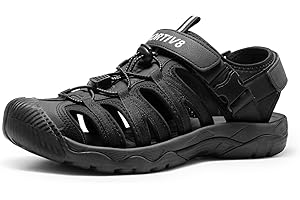 NORTIV 8 Sandały męskie, luźne, plażowe, do wędrówek, trekkingu, na lato, buty rekreacyjne, buty outdoorowe, oddychające, oddychające sandały