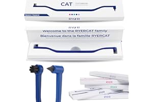 RYERCAT Dual Sided Cat Toothbrush - Kitten Toothbrush with Micro Head to fit into Cat/Kittens Mouth - Cat Dental Care Supplies - Pet Toothbrush for Cats (Space Blue)