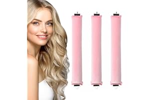 ZSRVAJ 3 Pcs Overnight Blowout, Overnight Blowout Rods, Heatless Curlers Headband for Women Girls, Overnight Curls Headband for Long & Medium Hair Sleep (Pink)