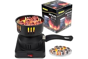 Gohytal Kohleanzünder,Kohle Anzünder Kohle Herd Kohleanzünder Grill mit Langem Kabel 450-600W Elektrischer Kohlegrill Zubehör Kohleofen Kohlegrill mit Griff Elektro HolzkohlAnzünde Valentinstag