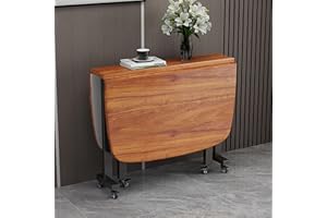 GUOTANG STORE Mesa Plegable de Comedor de Madera, Mesas Comedor Extensibles con Ruedas, Mesa Consola Extensible, para Espacios Pequeños