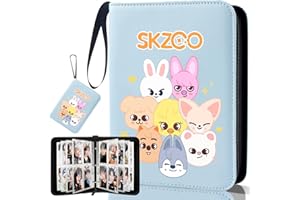 SOSAYI Stray Photocard Binder, SKZ Skzoo Mignon Cartoon Photocards Holder, Stray Cartes à Collectionner Album 400 Pochettes, Cadeaux Kpop Merch pour STAY