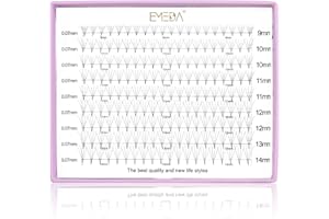 EMEDA Extension de Cils 4D D Curl 0,07mm 9 Rangs Cils Volume Russe 9-14mm Mix 4D Extensions de Cils En Volume Ventilateur Cils Extensions Premade Fans 4D (4D 0.07 D mix)