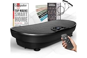 Sportstech - VP250 Plataforma Vibratoria, Potente Maquina de Adelgazar con Motor Silencioso de 200W, Plataforma Vibraciãn Muscular con 180 Niveles y 7+1 Programas, Pantalla Táctil Digital, Hasta 15 Hz