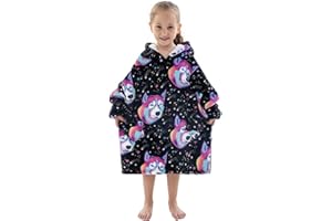 Alsehser Pull Plaid Femme Homme, Adultes/Enfants Sweat à Capuche Chaude, Poncho Polaire Oversize Pilou Pilou, Capuchon Sherpa Peluche à Manches TV