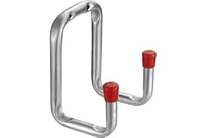 Connex DY222024 Gancio Doppio a Parete zincato 90 x 120 x 85 mm, Grigio, 1 pezzo