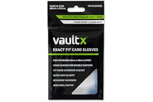 Vault X Fundas para tarjetas de intercambio de ajuste exacto, fundas interiores de ajuste perfecto de alta claridad para TCG CCG (200)