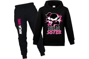 YUANZLN Ninja Kidz Merch Girls Tracksuits Hoodie Sweatshirt & Trousers 2Pcs Sets Kids Casual Sports Costume Clothing