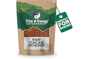 Cacao Powder 1kg, by Yin & Yang Superfoods. Pure and Raw, 100% Natural, High in Fibre and Protein, GMO and Palm Oil Free - Ethically Sourced