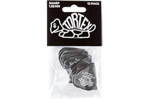 JIM DUNLOP Dunlop médiators Tortex Sharp 135 noir (12 pièces)