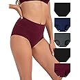 INNERSY Womens Underwear Cotton Briefs Postpartum High Waisted Panties 5 Pack