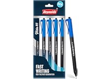 Reynolds VISTA 5 CT BLUE I Lightweight Ball Pen With Comfortable Grip for Extra Smooth Writing I School and Office Stationery
